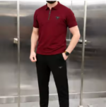 Sherooz Collection Trendy Waffle Knit Zipper Polo Shirts For Men / Polo Tshirts For Men / Men Polo Tshirts / Men Tshirts - Image 8